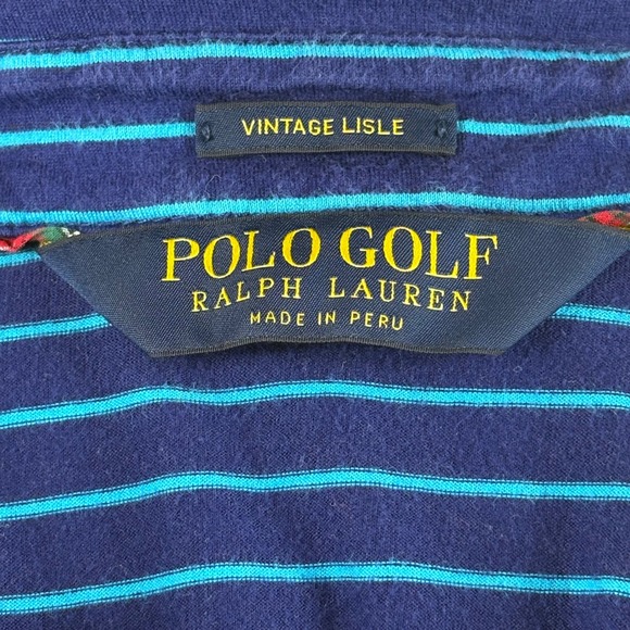 Men'sRalph Lauren Polo Golf XL Vintage Lisle Pima Cotton Polo Shirt Valhalla - Picture 5 of 8
